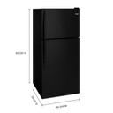 Whirlpool® Réfrigérateur à congélateur supérieur - 30 po - 18 pi cu WRT148FZDB