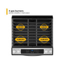 Whirlpool® Cuisinière au gaz avec technologie Frozen BakeTM - 5 pi cu WEG515S0LV