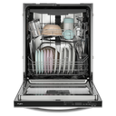 Whirlpool® Lave-vaisselle affleurant aux armoires en noir avec 3ᵉ panier - 44 dBA WDT550SAPZ