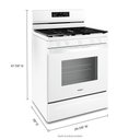 Cuisinière au gaz 5 en 1 avec four à friture à l’air - 5 pi cu Whirlpool® WFG550S0LW