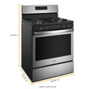 Whirlpool® Cuisinière au gaz non encastrée avec autonettoyage réglable - 5 pi cu WFG510S0HS