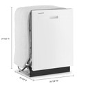 Whirlpool® Lave-vaisselle avec cycle d’amplification et lavage à triple filtration de 24 po - 55 dBA WDP540HAMW
