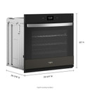 Whirlpool® Four mural simple intelligent avec friture à air de 5 pi cu WOES7030PV