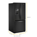 Whirlpool® Réfrigérateur à portes françaises - 30 po - 20 pi cu WRF560SEHB