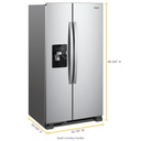 Réfrigérateur côte à côte - 36 po - 25 pi cu Whirlpool® WRS335SDHM