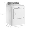 Maytag® Sécheuse au gaz avec cycles optimisés à la vapeur - 7 pi cu MGD5430MW Maytag® Sécheuse au gaz avec cycles optimisés à la vapeur - 7 pi cu MGD5430MW
