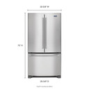 Maytag® Réfrigérateur à portes françaises et profondeur de comptoir, 36 po, 20 pi cu MFC2062FEZ