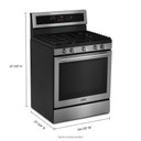 Maytag® Cuisinière au gaz avec convection véritable et préchauffage rapide - 30 po - 5.8 pi cu MGR8800FZ
