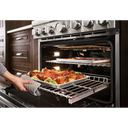Cuisinière commerciale intelligente bicombustible KitchenAid®, 6 brûleurs, 36 po KFDC506JIB