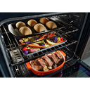 Cuisinière au gaz à commandes frontales à convection avec 5 brûleurs - 30 po KitchenAid® KSGG700EBS