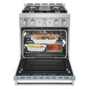 Cuisinière commerciale intelligente au gaz KitchenAid®, 4 brûleurs, 30 po KFGC500JMB