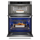Fours mural combiné avec four à micro-ondes KitchenAid® et mode de friture à air de 30 po KOEC530PSS