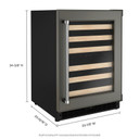 Kitchenaid® Cellier sous le comptoir prêt pour le panneau de recouvrement avec porte-bouteilles à devant en bois - 24 po KUWR214KPA
