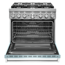 Cuisinière commerciale intelligente bicombustible KitchenAid®, 6 brûleurs, 36 po KFDC506JMB