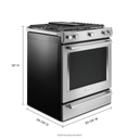 Cuisinière bi-combustible et à convection, commandes frontales, 5 brûleurs, 30 po KitchenAid® YKSDB900ESS