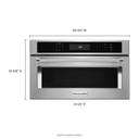 Kitchenaid® Four à micro-ondes encastré avec cuisson à convection - 900 watts - 30 po KMBP100ESS
