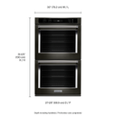 Four encastré double avec convection véritable evenheattm - 30 po KitchenAid® KODE500EBS