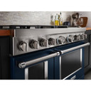 Cuisinière commerciale intelligente bicombustible KitchenAid® avec plaque chauffante, 48 po KFDC558JIB