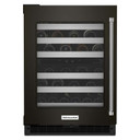 Kitchenaid® Cellier sous le comptoir avec porte en verre et porte-bouteilles à devant en métal - 24 po KUWL314KBS