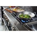 Cuisinière commerciale intelligente bicombustible KitchenAid® avec plaque chauffante, 48 po KFDC558JBK