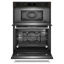 Fours mural combiné avec four à micro-ondes KitchenAid® et mode de friture à air de 30 po KOEC530PBS
