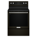 Cuisinière au electrique à convection avec 5 éléments - 30 po KitchenAid® YKFEG500EBS