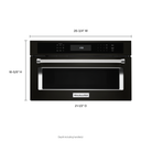 Four à micro-ondes encastré avec cuisson par convection, 27 po KitchenAid® KMBP107EBS