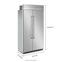 Kitchenaid® Réfrigérateur encastré côte à côte à fini PrintShield™ - 42 po - 25.5 pi cu KBSN702MPS
