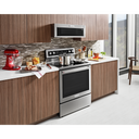 Cuisinière au electrique à convection avec 5 éléments - 30 po KitchenAid® YKFEG500ESS