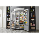 Kitchenaid® Réfrigérateur encastré côte à côte avec distributeur d'eau et de glaçons - 48 po - 29.4 pi cu KBSD708MSS