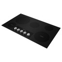 Kitchenaid® Table de cuisson électrique avec 5 éléments et boutons de commande - 36 po KCES556HBL