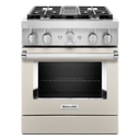 Cuisinière commerciale intelligente bicombustible avec 4 brûleurs - 30 po KitchenAid® KFDC500JMH