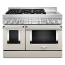 Cuisinière commerciale intelligente au gaz KitchenAid® avec plaque chauffante, 48 po KFGC558JMH