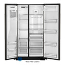 Kitchenaid® Réfrigérateur côte à côte à profondeur de comptoir avec distributeur extérieur d’eau et de glaçons - 19.9 pi cu - 36 po KRSC700HBS