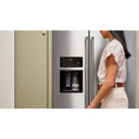 Kitchenaid® Réfrigérateur côte à côte à profondeur de comptoir avec distributeur extérieur d’eau et de glaçons - 19.9 pi cu - 36 po KRSC700HBS