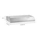 Whirlpool® Hotte de cuisinière avec filtres à graisse lavables au lave-vaisselle - 30 po WVU17UC0JS