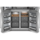 Kitchenaid® Réfrigérateur à 4 portes et profondeur de comptoir avec zone de température flexible et fini PrintShield™ de 36 po et 19.4 pi cu KRQC736RPS