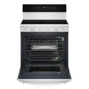 Whirlpool® Cuisinière électrique intelligente de 30 pouces avec technologie de cuisson à air, revêtement WipeClean™, auto-nettoyage/netoyage à la vapeur, préchauffage à grande vitesse et capacité de 5.3 pi cu YWFES7530RW