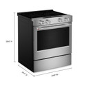 Kitchenaid® Cuisinière électrique coulissante avec deux éléments Even-Heat™ Hyper et modes de cuisson à convection - 5,3 pi cu YKSES530SPS