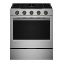 Kitchenaid® Cuisinière au gaz coulissante intelligente avec modes de cuisson à convection et brûleur 2 en 1 - 5 pi cu KSGS530SPS