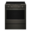 Kitchenaid® Cuisinière électrique coulissante avec deux éléments Even-Heat™ Hyper et modes de cuisson à convection - 5,3 pi cu YKSES530SBE
