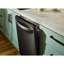 Lave-vaisselle Whirlpool® de 24 pouces avec fonction de lavage à couverture totale et séchage automatique à l'air libre en acier inoxydable noir résistant aux traces de doigts WDTS8024SV