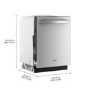 Lave-vaisselle Whirlpool® de 24 pouces avec fonction de lavage à couverture totale et séchage automatique à l'air libre, en acier inoxydable résistant aux traces de doigts WDTS8024SZ