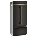Kitchenaid® Réfrigérateur encastré à congélateur inférieur avec intérieur platine- 36 po - 20.8 pi cu KBFN536SBE