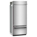 Kitchenaid® Réfrigérateur encastré à congélateur inférieur avec intérieur platine - 36 po - 20.8 pi cu KBBR336SPS