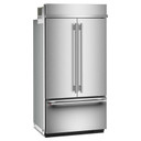 Kitchenaid® Réfrigérateur à portes françaises et congélateur inférieur avec intérieur platine - 42 po - 24.2 pi cu KBFN542SPS