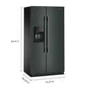 Kitchenaid® Réfrigérateur côte à côte à profondeur de comptoir, avec distributeur d’eau et de glaçons extérieur et fini genièvre - 20.8 pi cu KRSC536RJP