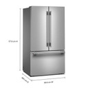 Kitchenaid® Réfrigérateur à portes françaises avec distributeur d’eau et de glaçons intérieur - 31 pi cu KRFF336SPS