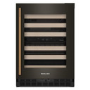 Kitchenaid® Cellier sous le comptoir avec porte-bouteilles à devant en bois à pleine extension - 24 po KUWR524SBE