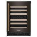 Kitchenaid® Cellier sous le comptoir avec porte-bouteilles à devant en bois à pleine extension - 24 po KUWR524SBE